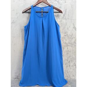 By & By ocean blue sheer dress Large with a lining
